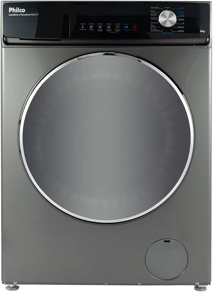 Lavadora e Secadora Philco 10kg Inverter PLS11T Titanium