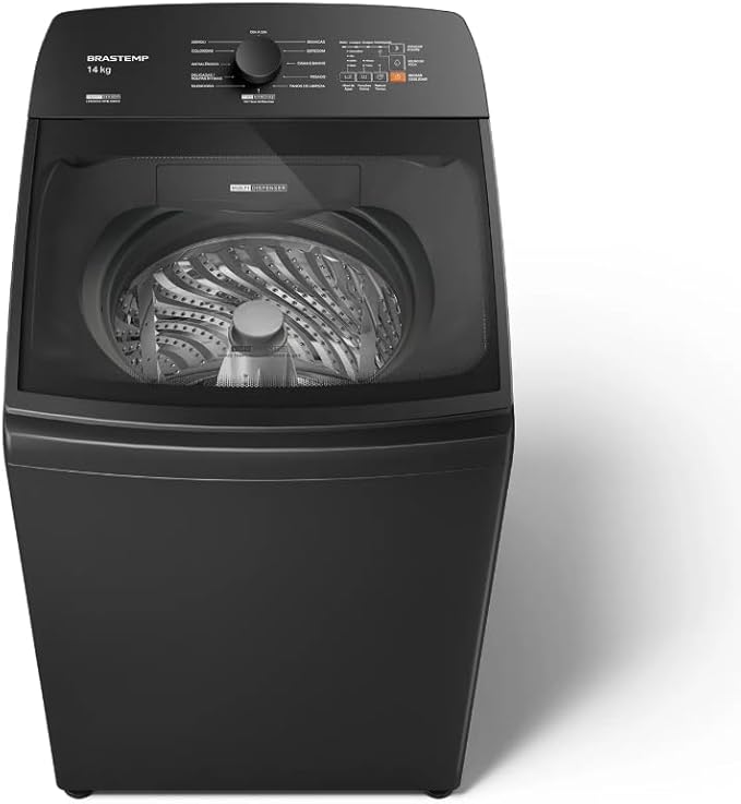 Máquina de Lavar Cinza Platinum Brastemp 14kg com Smart Sensor e Função Reduzir Tempo