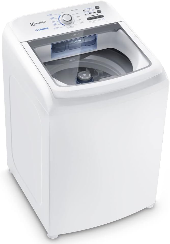 Máquina de Lavar Electrolux 15kg Branca Essential Care com Cesto Inox e Jet&Clean
