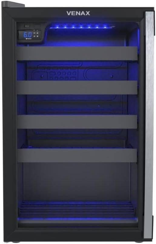 Adega Piubella 100 para 24 Garrafas Preto Porta Invertida